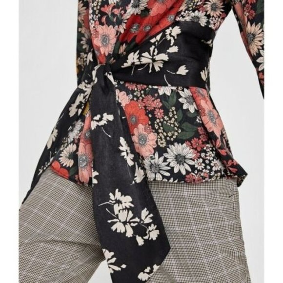 Zara Floral Long Sleeve Blouse - Picture 3 of 11